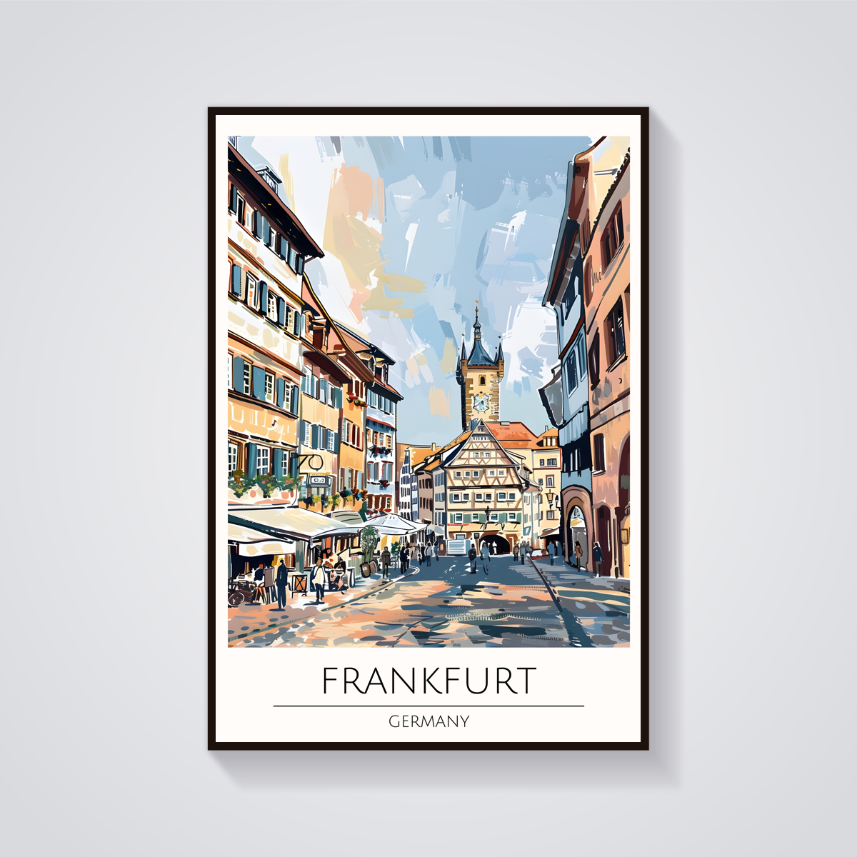 Frankfurt Römerberg Square Poster — vista frontale