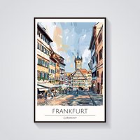 Frankfurt Römerberg Square Poster — vista frontale