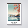 Geneva Lakefront Vintage Poster