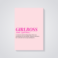 Girlboss Definition Poster — vista posteriore