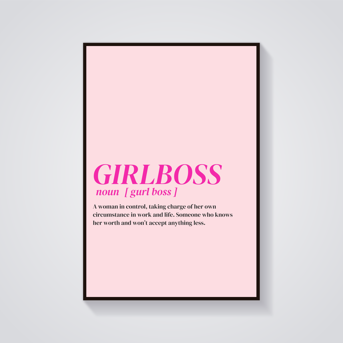 Girlboss Definition Poster — vista frontale
