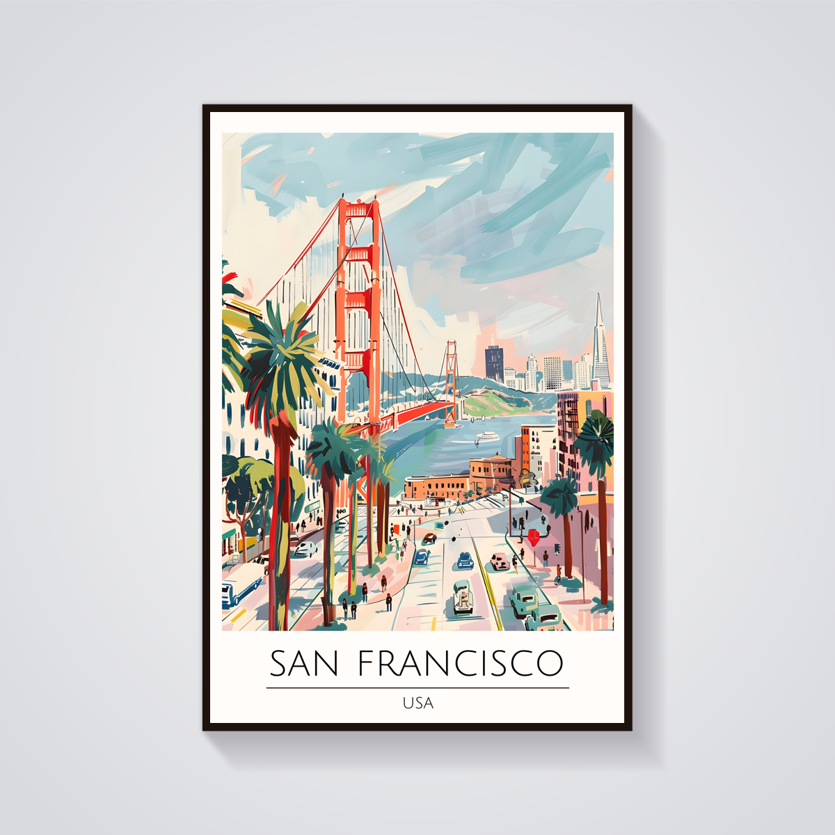 Golden Gate Bridge San Francisco Poster — vista frontale