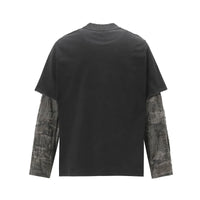 Grunge Y2K Mock Layered Long Sleeve Top — vista posteriore