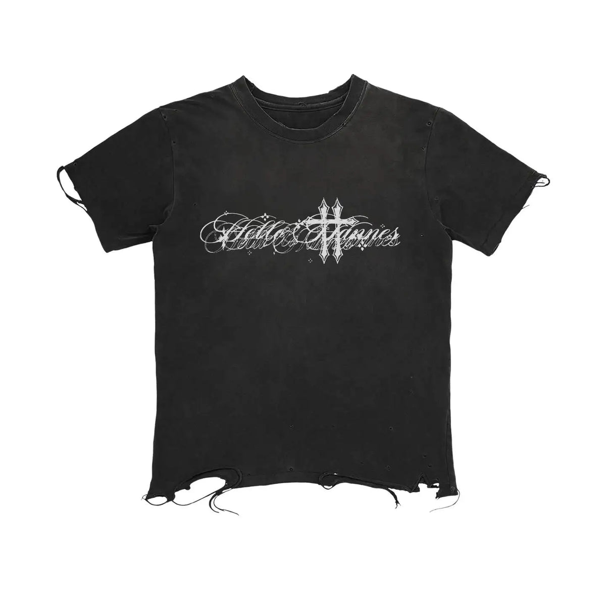 Grunge Y2K Retro Graphic Distressed Washed T Shirt — vista posteriore