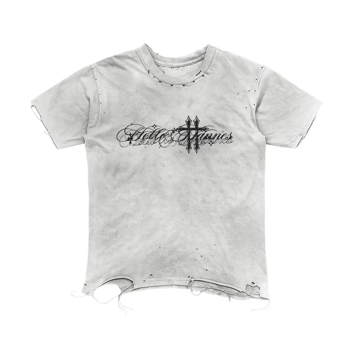 Grunge Y2K Retro Graphic Distressed Washed T Shirt — dettaglio