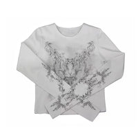 Grunge Y2K Tattoo Graphic Long Sleeve Top — vista posteriore