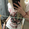 Grunge Y2k Graphic Modest Low Cut Top