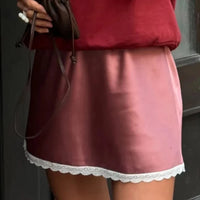 High Waist Satin Y2K Mini Skirt — in alternativa