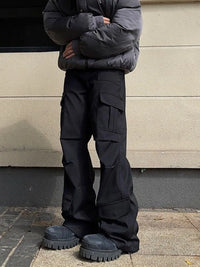 High Waist Y2K Multi Cargo Trousers — dettaglio della stampa
