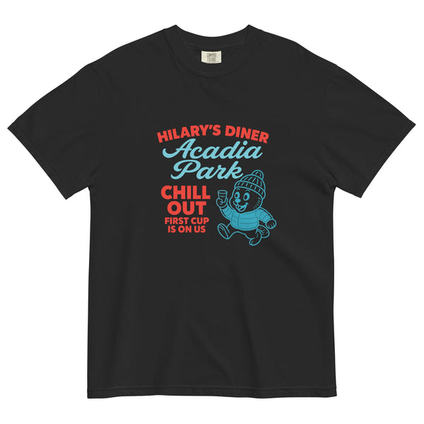 Hilary's Diner Graphic Heavyweight T Shirt — vista frontale
