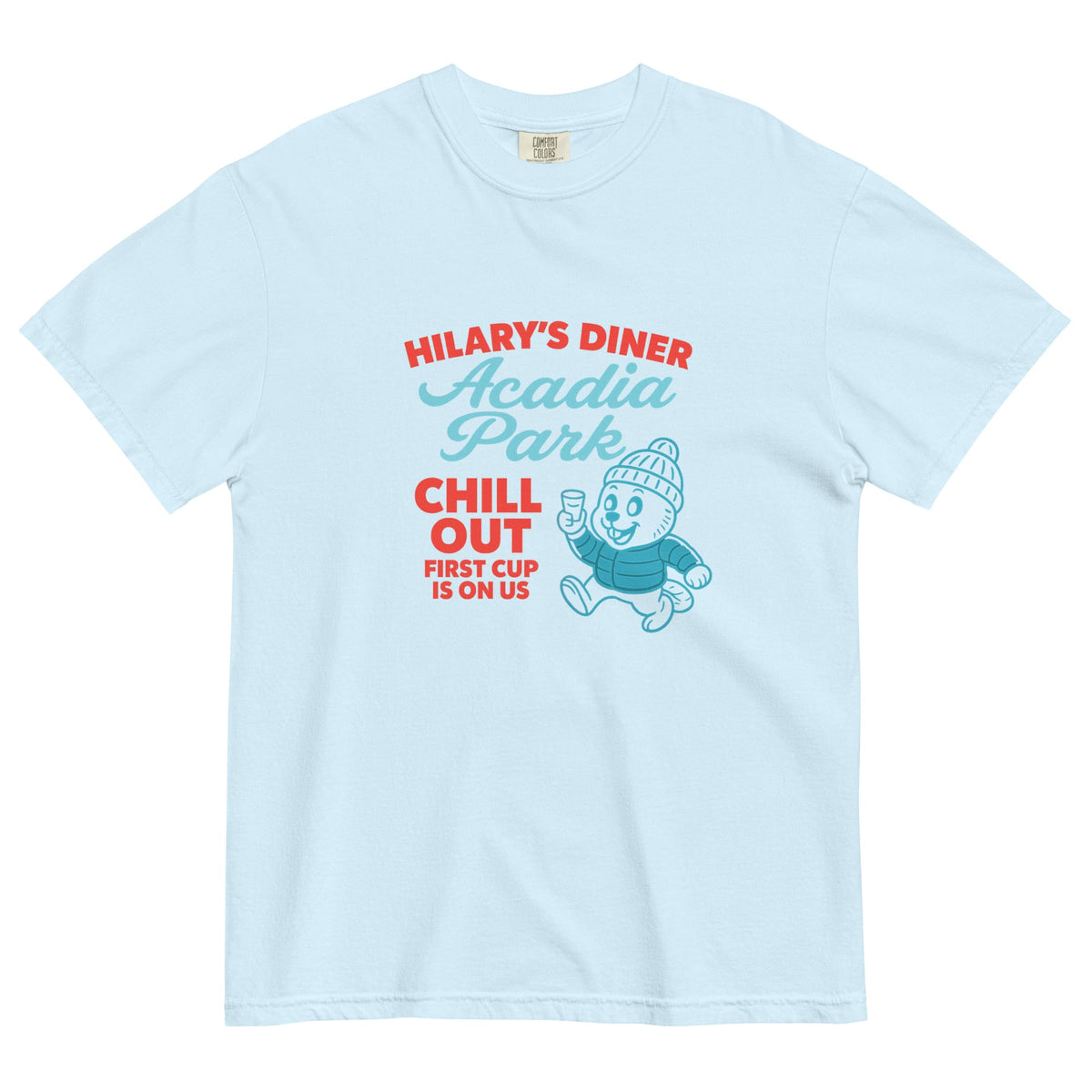 Hilary's Diner Graphic Heavyweight T Shirt — dettaglio della stampa