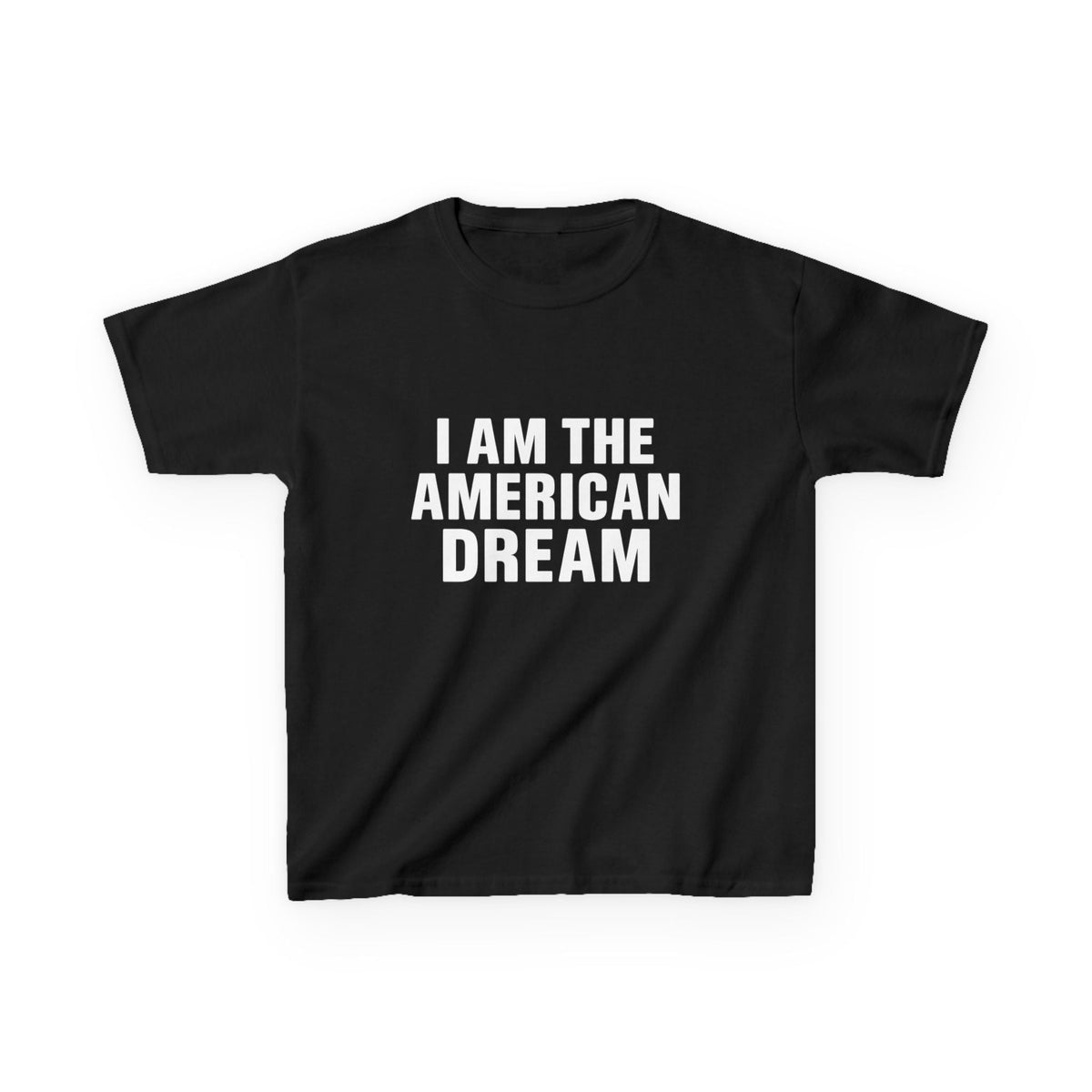 I Am The American Dream Graphic Baby Tee — vista posteriore