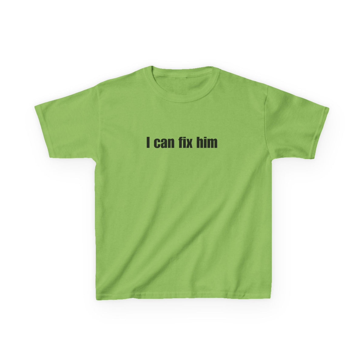 I Can Fix Him Brat Baby Tee — vista laterale
