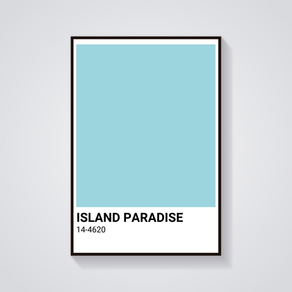 Island Paradise Color Poster — vista frontale
