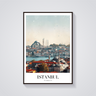 Istanbul Skyline Vintage Poster