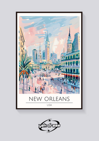 Jackson Square New Orleans Poster — vista posteriore