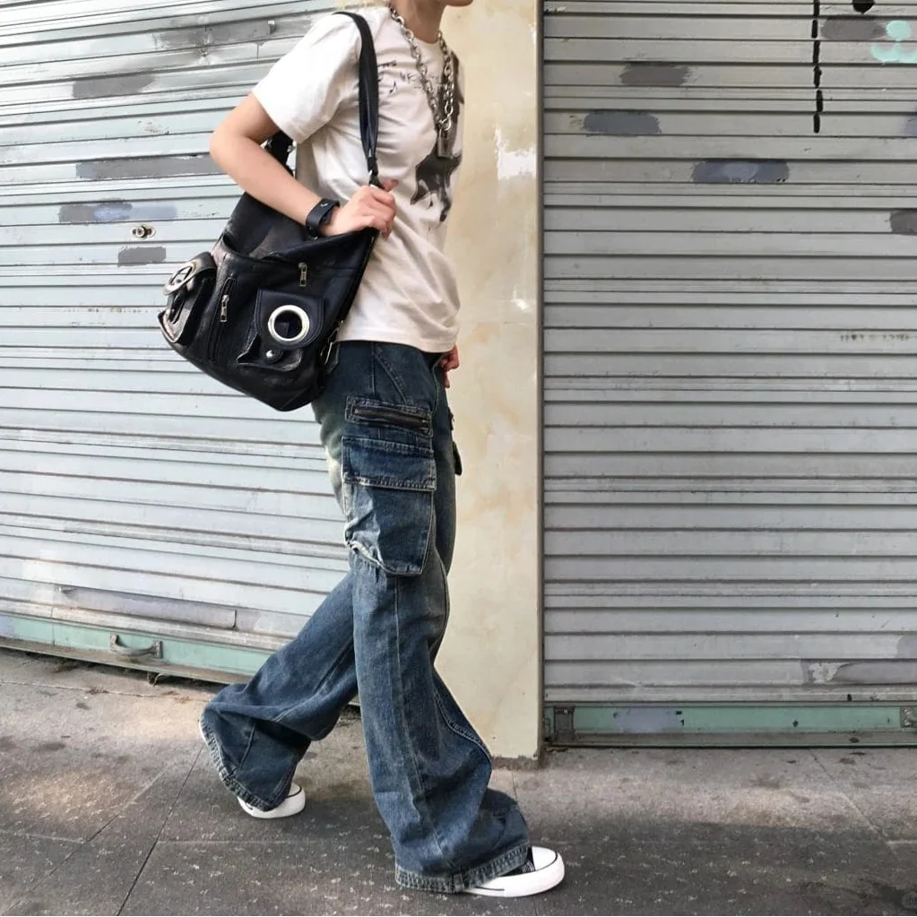 Japanese Grunge Y2K Rockstar Graphic T Shirt — dettaglio