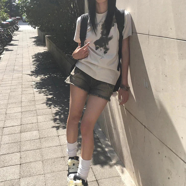 Japanese Grunge Y2K Rockstar Graphic T Shirt — in alternativa