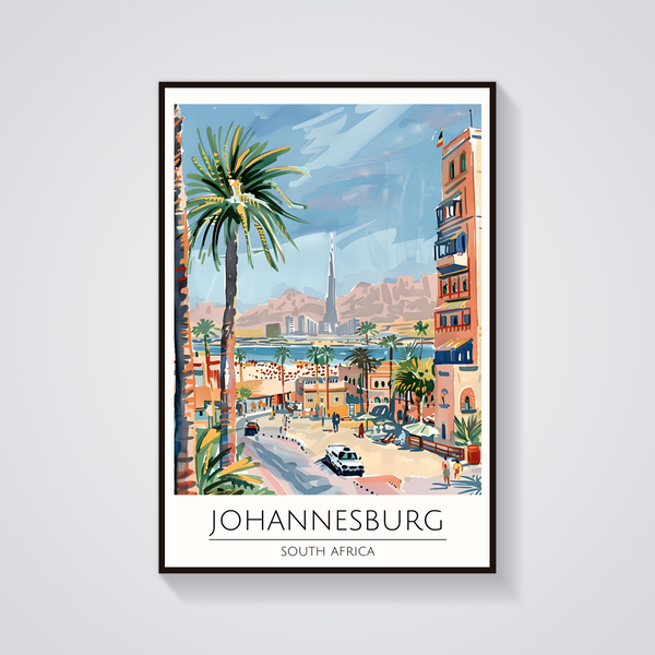 Johannesburg Skyline Poster — vista frontale