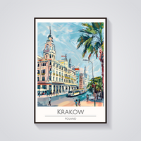 Krakow Architecture Poster — vista frontale