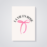 La Vie En Rose Bow Poster — vista posteriore