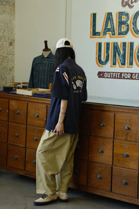 Las Vegas Embroidered Y2K Bowling Work Shirt — dettaglio della stampa