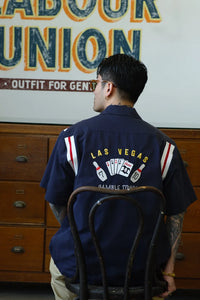 Las Vegas Embroidered Y2K Bowling Work Shirt — vista posteriore