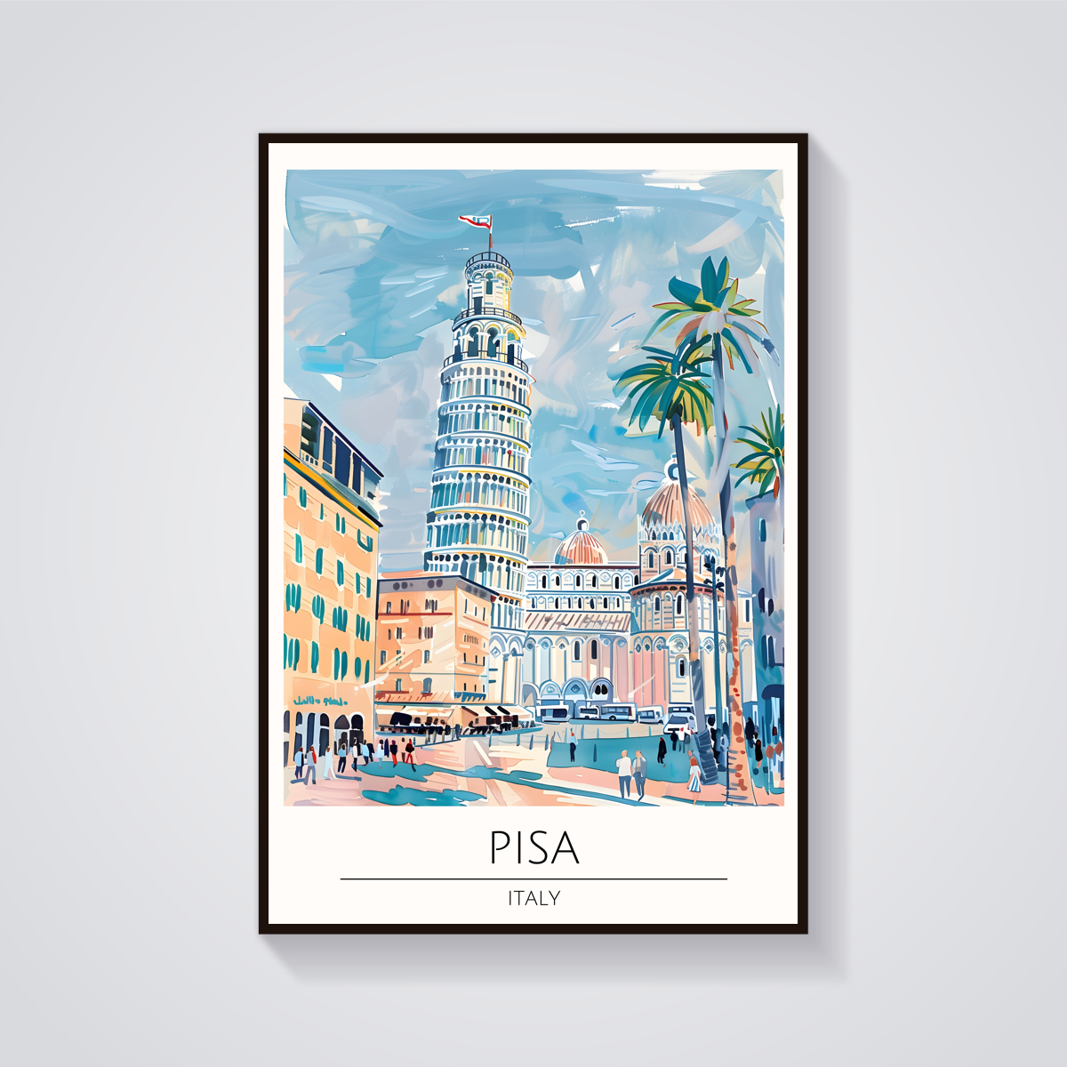 Leaning Tower of Pisa Poster — vista frontale