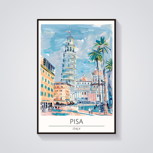 Leaning Tower of Pisa Poster — vista frontale