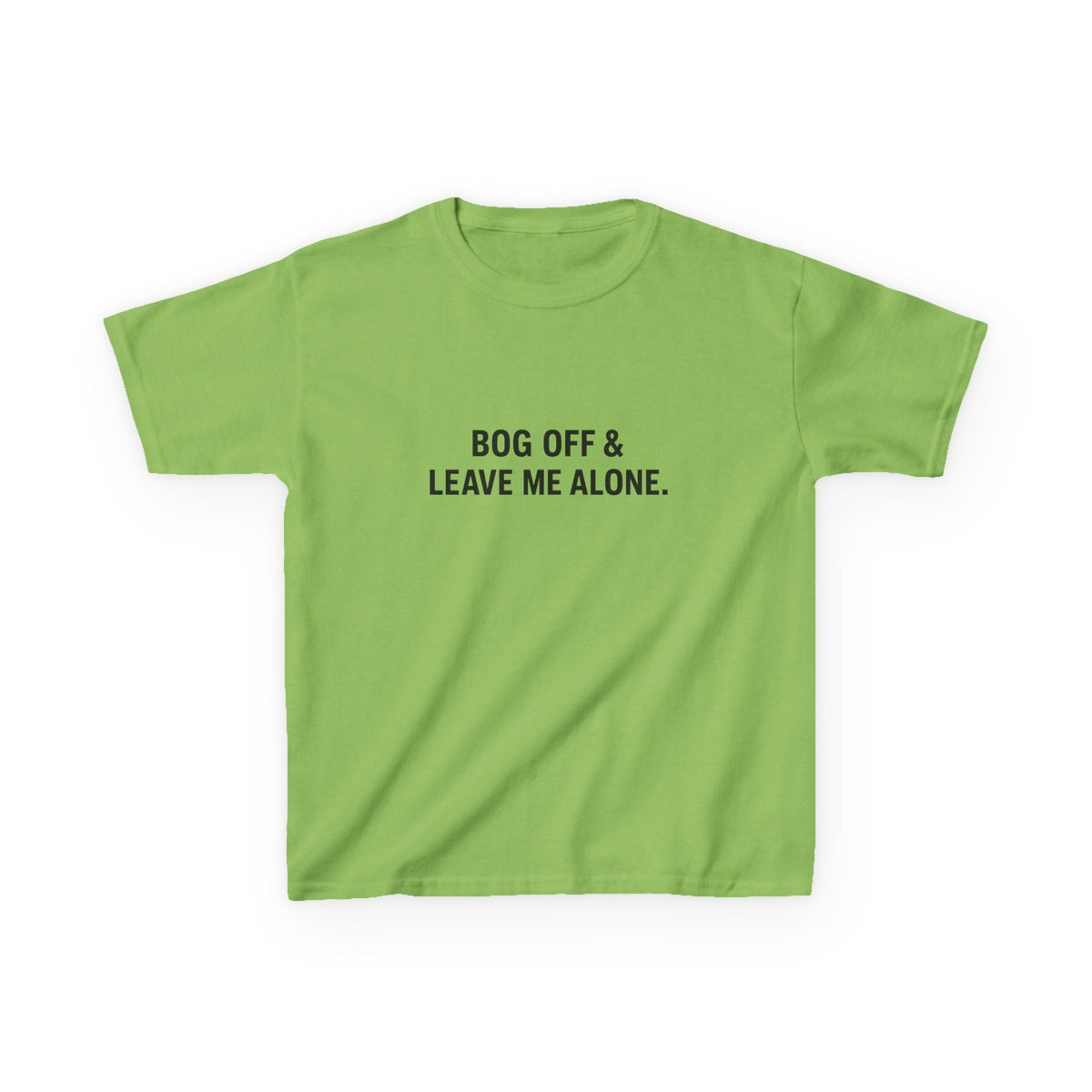 Leave Me Alone Graphic Baby Tee — vista laterale