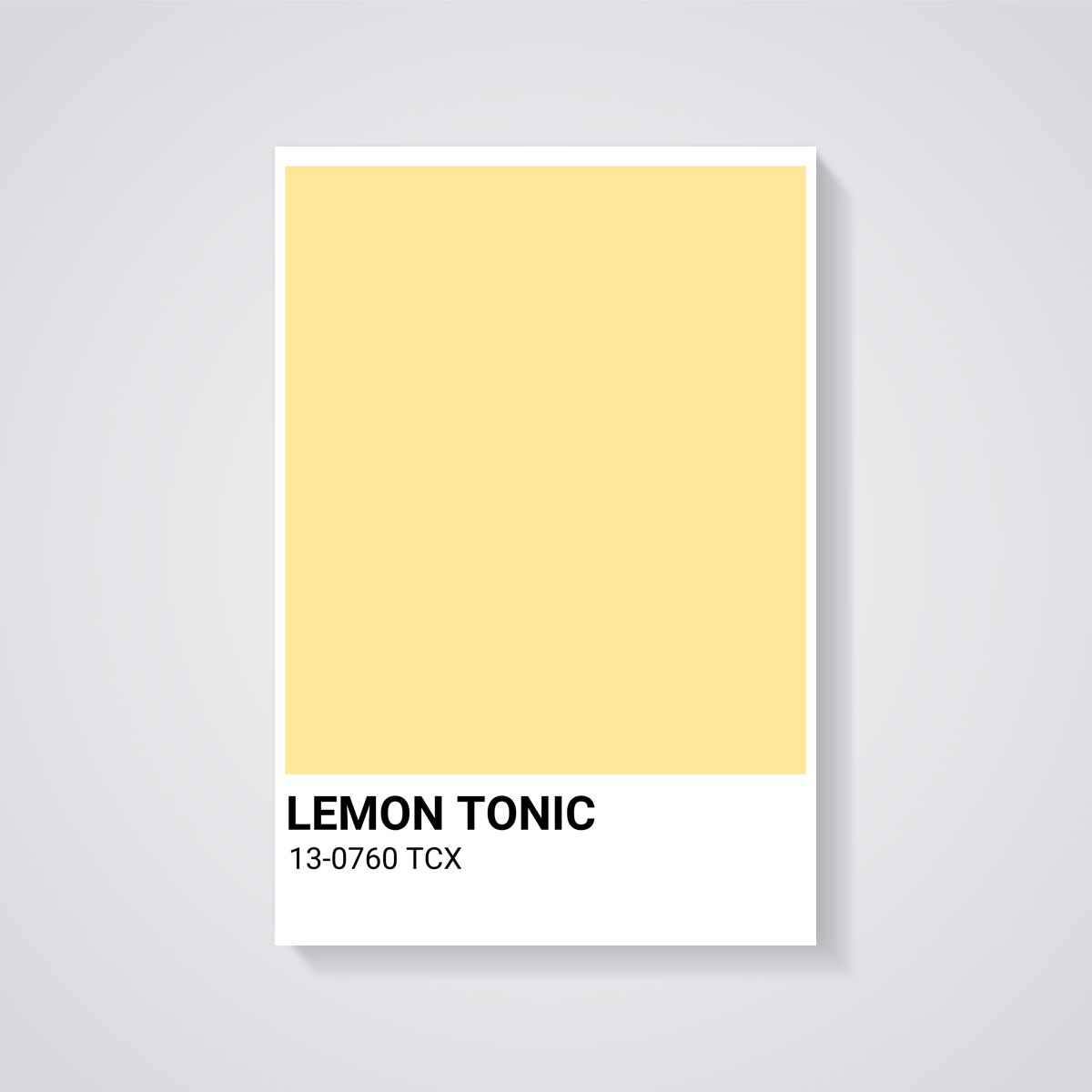 Lemon Tonic Pantone Poster — vista posteriore