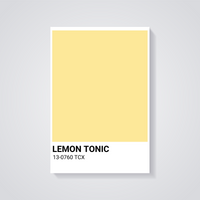 Lemon Tonic Pantone Poster — vista posteriore