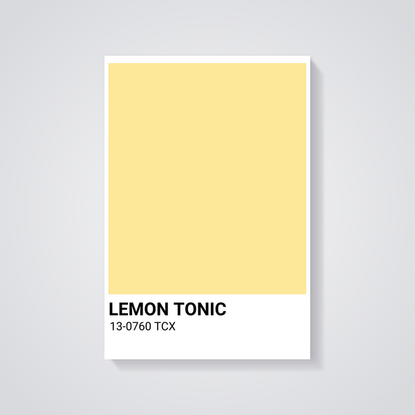 Lemon Tonic Pantone Poster