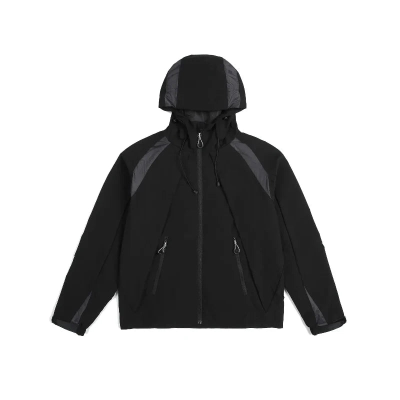 Lightweight Breathable Y2K Hooded Windbreaker Jacket Coat — dettaglio