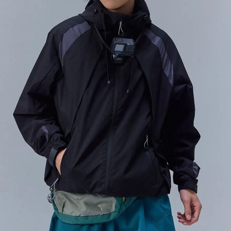 Lightweight Breathable Y2K Hooded Windbreaker Jacket Coat — in alternativa