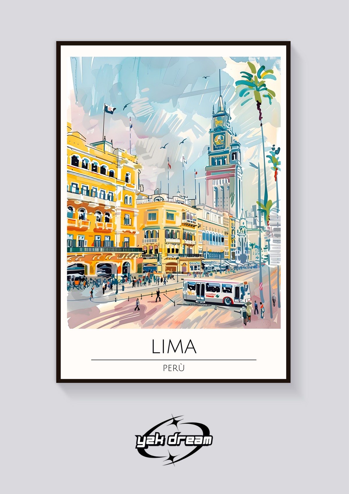 Lima Plaza San Martin Poster — vista posteriore