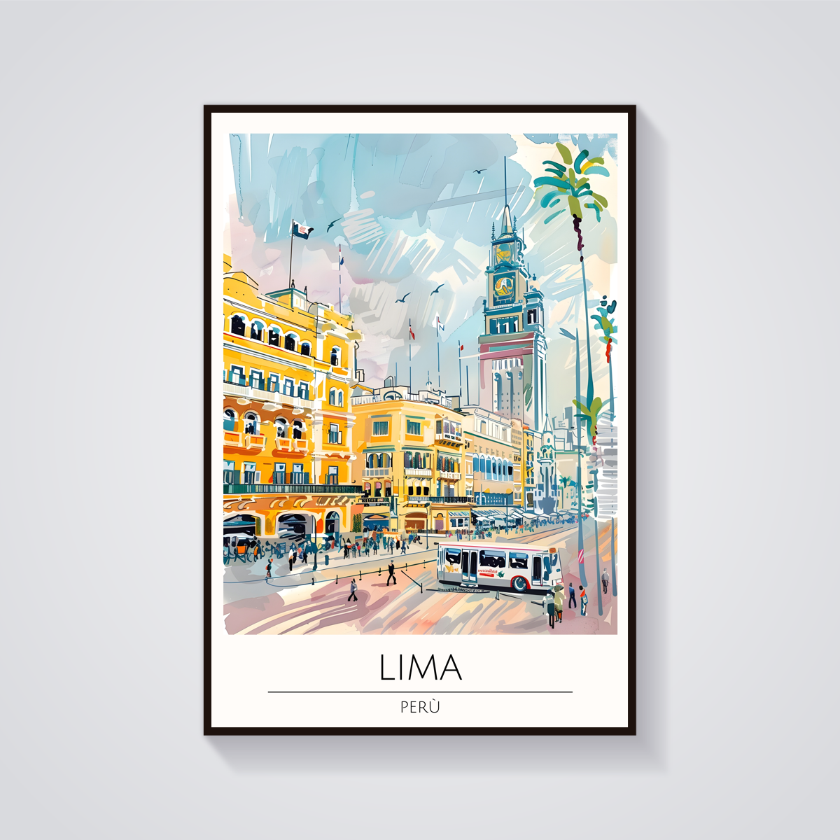 Lima Plaza San Martin Poster — vista frontale
