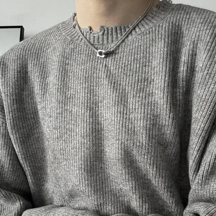 Locked Links Pendant Necklace — vista laterale