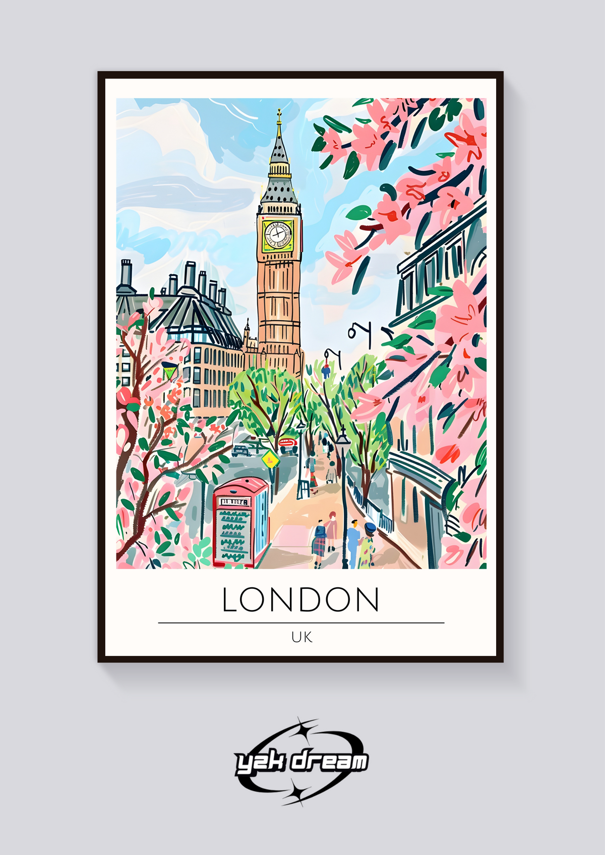 London Springtime Poster — vista posteriore
