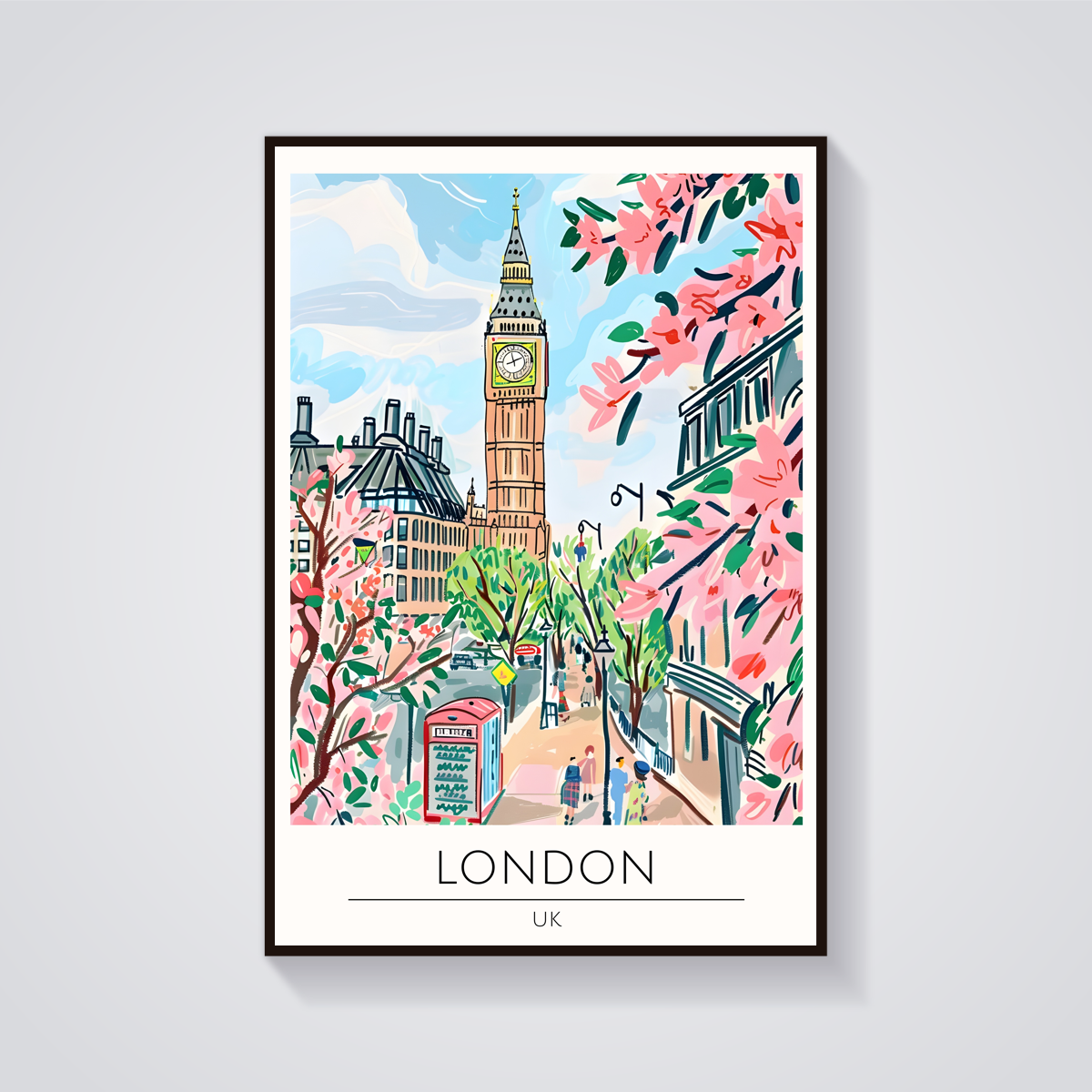 London Springtime Poster — vista frontale