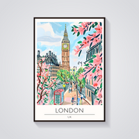 London Springtime Poster — vista frontale