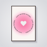 Love Blooms Heart Poster