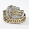 Luxury Rhinestone Y2K Faux Leather Belt