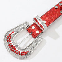Luxury Rhinestone Y2K Faux Leather Belt — in alternativa
