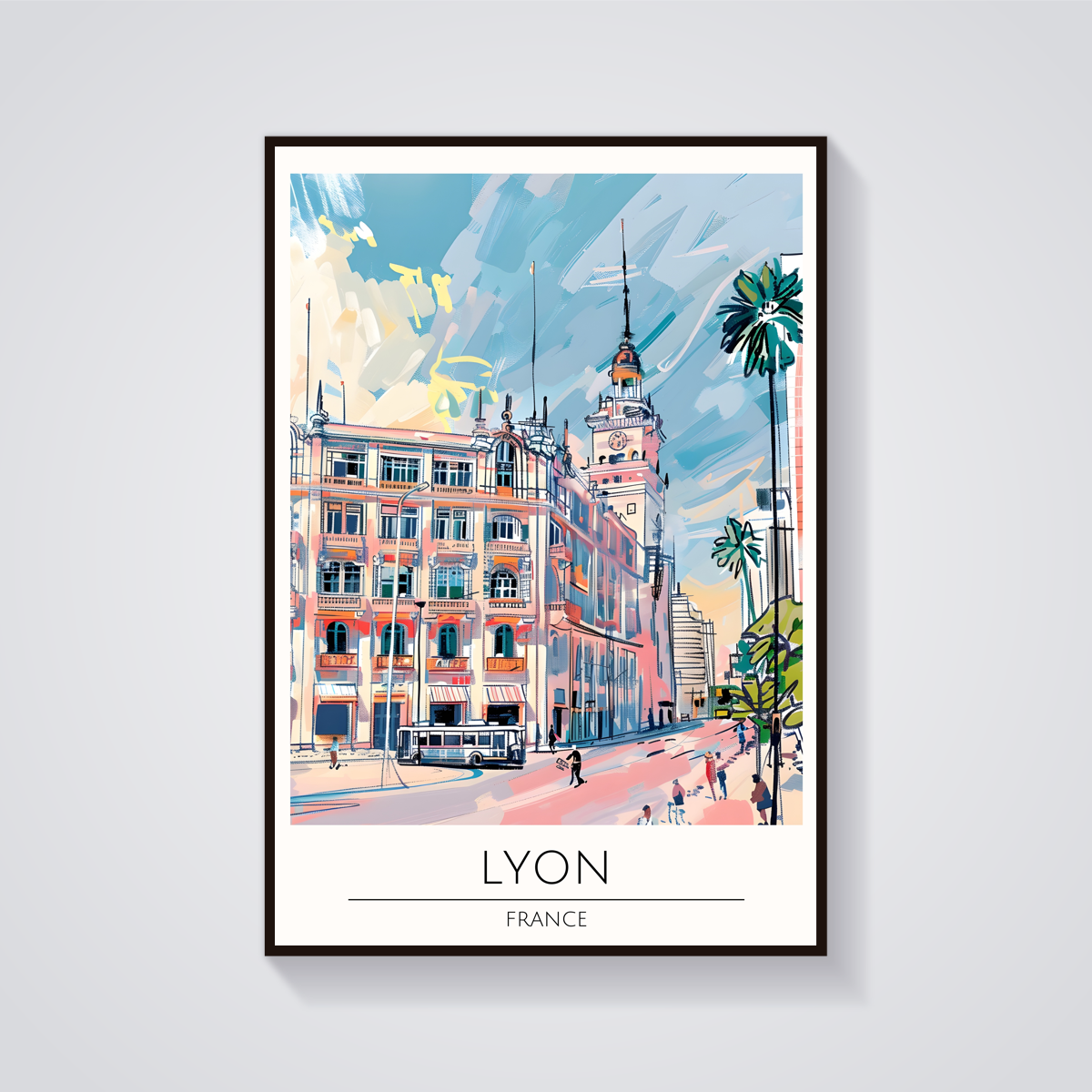 Lyon Clock Tower Poster — vista frontale
