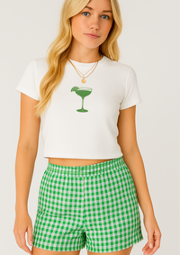 Margarita Graphic Baby Tee — dettaglio del tessuto