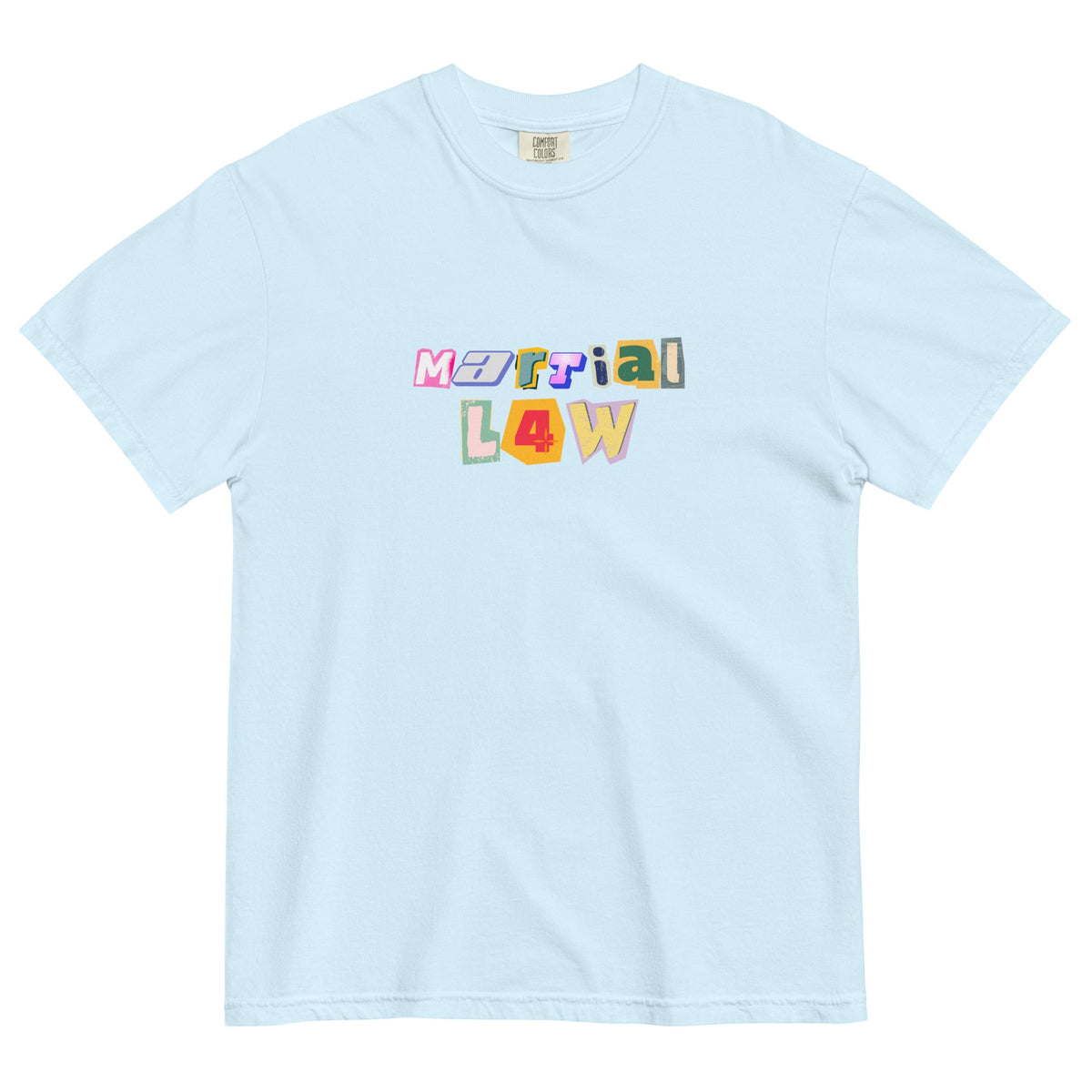 Martial Law Graphic Heavyweight T Shirt — dettaglio della stampa