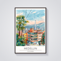 Medellin Cityscape Poster — vista frontale