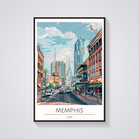 Memphis Downtown Poster — vista frontale