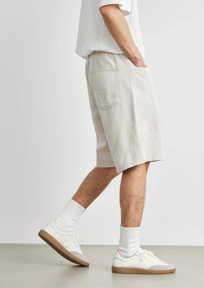 Mens Cotton Y2K Jort Length Shorts — vista laterale